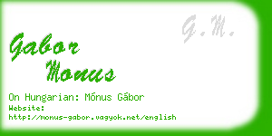 gabor monus business card